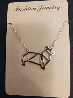 Gold Corgi Necklace
